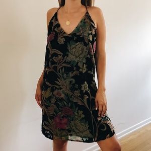 Sugarlips Velvet Floral Lace Dress